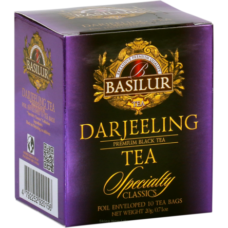 Herbata czarna bez dodatków DARJEELING w saszet. 10x2g - Basilur
