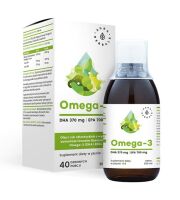 Omega-3 (370 DHA / 700 EPA) - płyn (200 ml) Aura Herbals