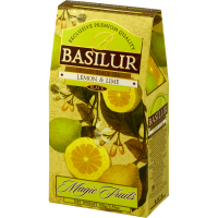 Herbata liściasta czarna Magic Fruits cytryna i limonka stożek 100 g - Basilur