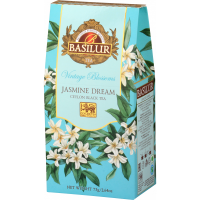 Herbata Vintage Blossoms- Jasmine dream czarna liściasta z dodatkiem kwiatów jaśminu i chabru 75 g Basilur