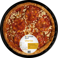 PIZZA Z SEREM MOZZARELLA I KIEŁBASĄ CHORIZO BEZGLUTENOWA 330 g - GLUTEN OUT