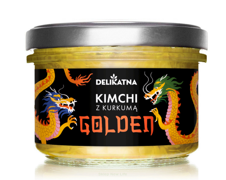 KIMCHI Z KURKUMĄ GOLDEN 200 g - DELIKATNA (ZAKWASOWNIA)