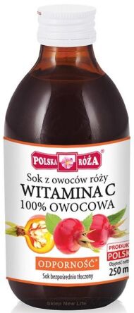 Sok z owoców róży Witamina C 100  owoc. 250 ml