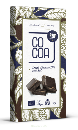 CZEKOLADA CIEMNA 75 % Z SOLĄ BIO 50 g - COCOA