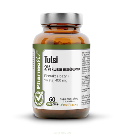 Tulsi 2% kwasu ursolowego 60 kaps Vege | Clean Label Pharmovit
