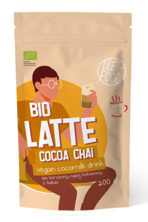 LATTE COCOA CHAI - NAPÓJ KOKOSOWO - KORZENNY Z KAKAO BIO 200 g - DIET-FOOD