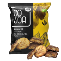 BANANY W CZEKOLADZIE SUROWEJ BIO 70 g - COCOA