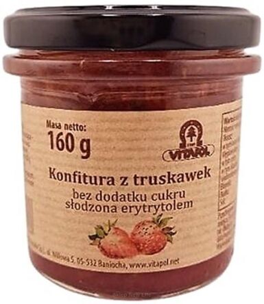 Konfitura z truskawek słodzona erytrytolem B/C 160g