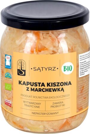 KAPUSTA KISZONA Z MARCHEWKĄ BIO 450 g  - SĄTYRZ