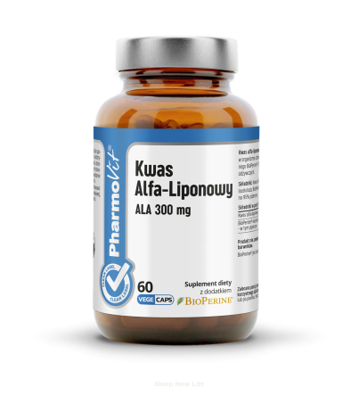 Kwas Alfa-Liponowy ALA 300 mg 60 kaps Clean label Pharmovit