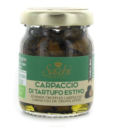 CARPACCIO Z CZARNEJ TRUFLI LETNIEJ BIO 50 g - SACCHI TARTUFI