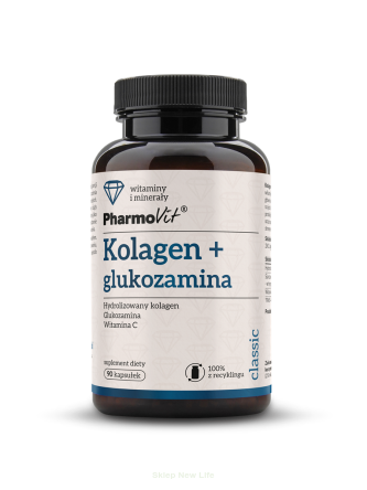 KOLAGEN + GLUKOZAMINA BEZGLUTENOWE 90 KAPSUŁEK - PHARMOVIT (CLASSIC)