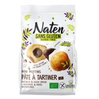 MUFFINKI MINI Z NADZIENIEM ORZECHOWO - KAKAOWYM BEZGLUTENOWE BIO 200 g - NATEN