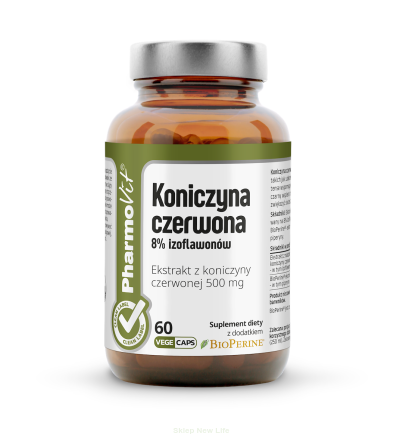 KONICZYNA CZERWONA EKSTRAKT (500 mg) BEZGLUTENOWY 60 KAPSUŁEK - PHARMOVIT (CLEAN LABEL)