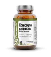 KONICZYNA CZERWONA EKSTRAKT (500 mg) BEZGLUTENOWY 60 KAPSUŁEK - PHARMOVIT (CLEAN LABEL)