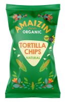 CHIPSY TORTILLA KUKURYDZIANE SOLONE BEZGLUTENOWE BIO 250 g - AMAIZIN