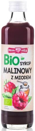 SYROP MALINOWY Z MIODEM BIO 250 ml - POLSKA RÓŻA