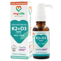 Witamina K2 + D3 forte 100um + 4000 IU 50ml MyVita PROMOCJA!