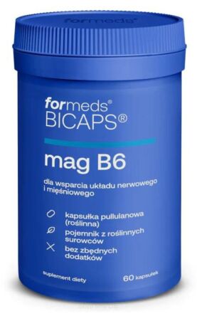 BICAPS MAG B6 Suplement Diety Magnez 60 kaps. - Formeds