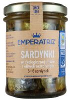 SARDYNKI EUROPEJSKIE W BIO OLIWIE Z OLIWEK EXTRA VIRGIN 190 g (SŁOIK) - EMPERATRIZ