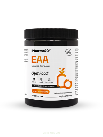 EAA Essential Amino Acides (owoce tropikalne) 375 g | GymFood Pharmovit