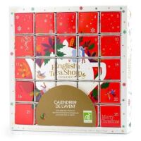 Zestaw herbatek świątecznych Kalendarz Adwentowy PUZZLE czerwony  BIO 50g