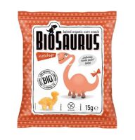 Chrupki kukurydziane Dinozaury o smaku ketchupowym BEZGL. BIO 15 g BioSaurus
