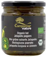 PAPRYKA JALAPENO ZIELONA KROJONA W ZALEWIE BIO 350 g (130 g) - CAMPOMAR NATURE