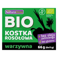 BULION - KOSTKI WARZYWNE BEZGLUTENOWE BIO (6 x 11 g) 66 g - NATURAVENA