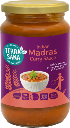 SOS CURRY INDIAN MADRAS BEZGLUTENOWY BIO 350 g - TERRASANA