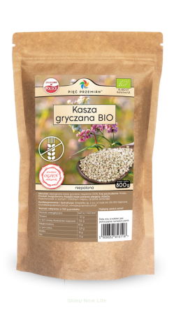 Kasza gryczana biała BIO bezglutenowa 800 g - Pięć Przemian