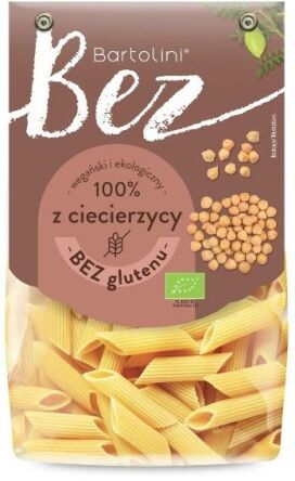 MAKARON PROTEINOWY (Z CIECIERZYCY) PENNE BEZGLUTENOWY BIO 250 g - BARTOLINI