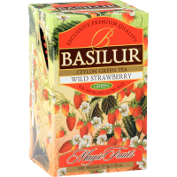 Herbata Zielona Wild Strawberry 25x1.5 g - Basilur