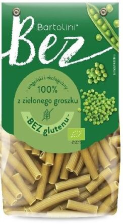 Makaron bezglutenowy z zielonego groszku rurka BIO 250 g - Bartolini