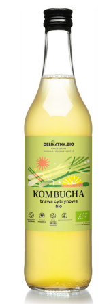 KOMBUCHA Z TRAWĄ CYTRYNOWĄ BIO 500 ml - DELIKATNA