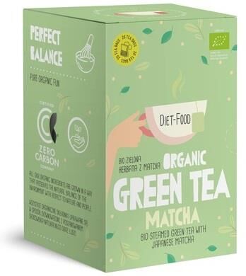 HERBATA ZIELONA Z MATCHĄ (GREEN TEA MATCHA) BIO (20 x 2 g) 40 g - DIET-FOOD