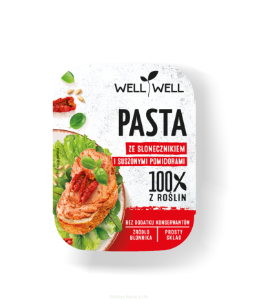 PASTA ZE SŁONECZNIKIEM I POMIDORAMI 125 g - WELL WELL