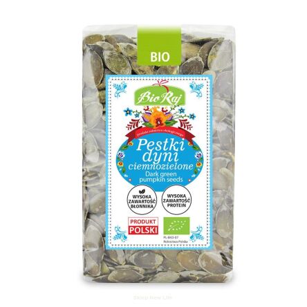 PESTKI DYNI CIEMNOZIELONE (UPRAWIANE W EUROPIE) BIO 300 g - BIO RAJ