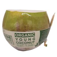 KOKOS MŁODY BIO ZE SŁOMKĄ (około 0,80 kg) - GENUINE COCONUT