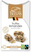 CZEKOLADKI BELGIJSKIE TRUFLE Z MIGDAŁAMI FAIR TRADE BEZGLUTENOWE BIO 100 g - BELVAS