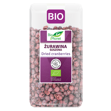 ŻURAWINA SUSZONA NIESŁODZONA BIO 100 g - BIO PLANET