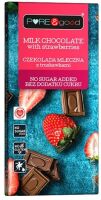 Czekolada mleczna z truskawkami bez dodatku cukru 75g