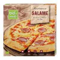 PIZZA Z SALAMI I MOZZARELLĄ MROŻONA BIO 390 g - BIO INSIDE