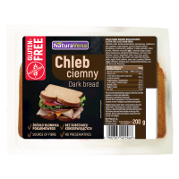 CHLEB CIEMNY KROJONY BEZGLUTENOWY 200 g - NATURAVENA