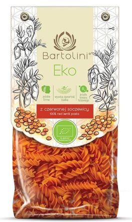 MAKARON PROTEINOWY (Z SOCZEWICY CZERWONEJ) ŚWIDERKI BIO 250 g - BARTOLINI