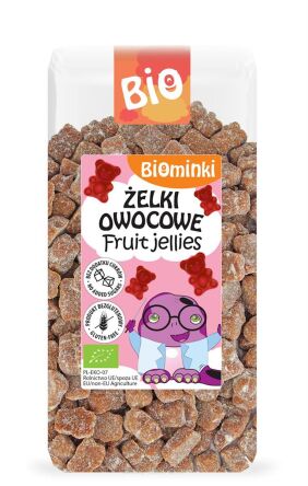 ŻELKI OWOCOWE BEZ DODATKU CUKRÓW BEZGLUTENOWE BIO 400 g - BIOMINKI