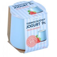 JOGURT TERMOSTATOWY TRUSKAWKOWY 9 %  BIO 140 g - YÖMLEKO