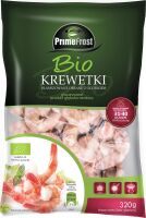 KREWETKI BANANOWE BLANSZOWANE I OBRANE Z OGONKIEM MROŻONE BIO 320 g - PRIMEFROST