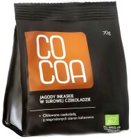 JAGODY INKASKIE W SUROWEJ CZEKOLADZIE BIO 70 g - COCOA