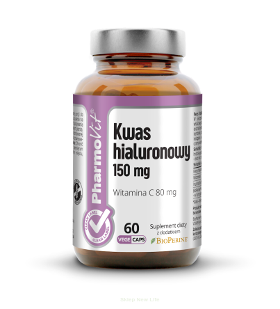 Kwas hialuronowy 150 mg 60 kaps Vege | Clean Label Pharmovit